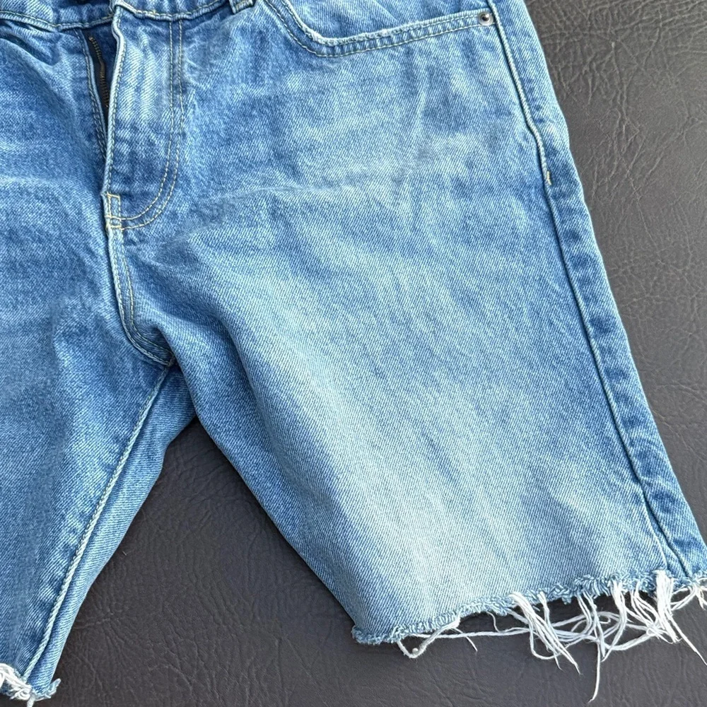 Light Blue Denim Women's Cutoff Shorts large cotton